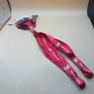 University of Houston Cougars Lanyard Red Polyester Key Ring 10-Pack